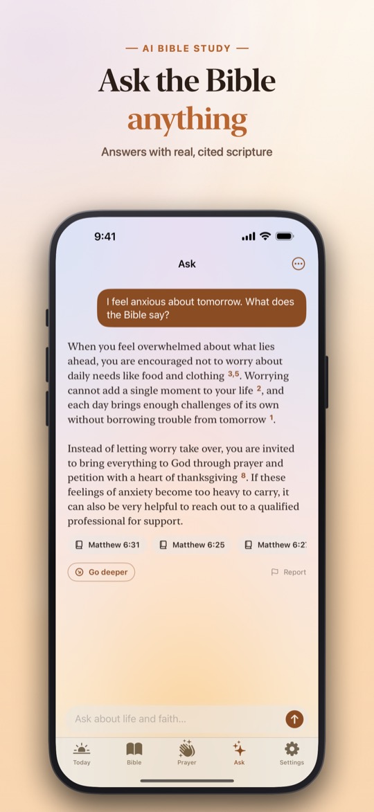 Ask: an answer quoting real Bible verses