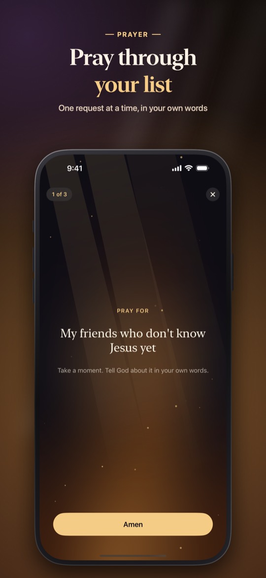 A private prayer list